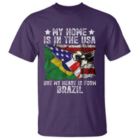 Brazilian American Patriot Heart Is From Brazil Flag T Shirt