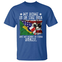 Brazilian American Patriot Heart Is From Brazil Flag T Shirt