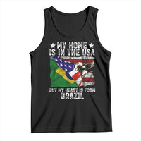 Brazilian American Patriot Heart Is From Brazil Flag Tank Top