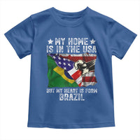 Brazilian American Patriot Heart Is From Brazil Flag Toddler T Shirt