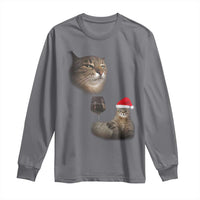 Funny Cat Christmas Long Sleeve Shirt Cats Drinking Wine Oddly Specific Meme - Wonder Print Shop
