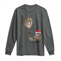 Funny Cat Christmas Long Sleeve Shirt Cats Drinking Wine Oddly Specific Meme - Wonder Print Shop
