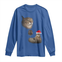 Funny Cat Christmas Long Sleeve Shirt Cats Drinking Wine Oddly Specific Meme - Wonder Print Shop