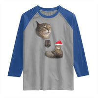 Funny Cat Christmas Raglan Shirt Cats Drinking Wine Oddly Specific Meme - Wonder Print Shop