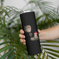 Funny Cat Christmas Skinny Tumbler Cats Drinking Wine Oddly Specific Meme - Wonder Print Shop