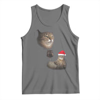 Funny Cat Christmas Tank Top Cats Drinking Wine Oddly Specific Meme - Wonder Print Shop