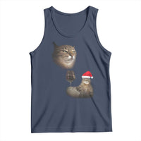 Funny Cat Christmas Tank Top Cats Drinking Wine Oddly Specific Meme - Wonder Print Shop