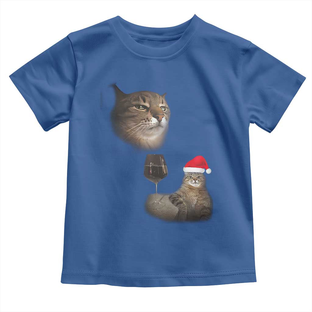 Funny Cat Christmas Toddler T Shirt Cats Drinking Wine Oddly Specific Meme - Wonder Print Shop