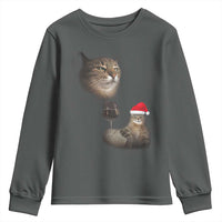 Funny Cat Christmas Youth Sweatshirt Cats Drinking Wine Oddly Specific Meme - Wonder Print Shop