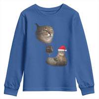 Funny Cat Christmas Youth Sweatshirt Cats Drinking Wine Oddly Specific Meme - Wonder Print Shop