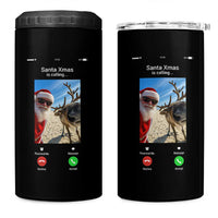 Santa Christmas Meme 4 in 1 Can Cooler Tumbler Reindeer Video Call - Wonder Print Shop