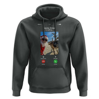 Santa Christmas Meme Hoodie Reindeer Video Call - Wonder Print Shop