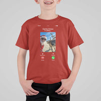 Santa Christmas Meme T Shirt For Kid Reindeer Video Call - Wonder Print Shop