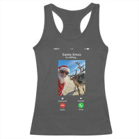 Santa Christmas Meme Racerback Tank Top Reindeer Video Call - Wonder Print Shop