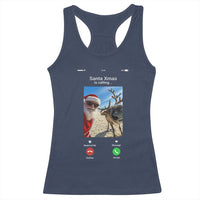 Santa Christmas Meme Racerback Tank Top Reindeer Video Call - Wonder Print Shop