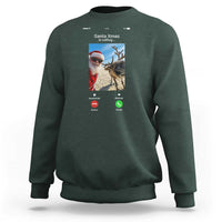 Santa Christmas Meme Sweatshirt Reindeer Video Call - Wonder Print Shop