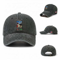 Santa Christmas Meme Washed Cotton Baseball Cap Reindeer Video Call