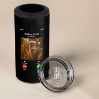 Funny Bigfoot Christmas 4 in 1 Can Cooler Tumbler Sasquatch Video Call Meme - Wonder Print Shop