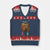 Funny Bigfoot Xmas V-Neck Knit Sweater Vest Sasquatch Video Call Meme - Wonder Print Shop