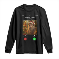 Funny Bigfoot Christmas Long Sleeve Shirt Sasquatch Video Call Meme - Wonder Print Shop
