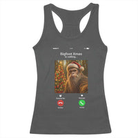Funny Bigfoot Christmas Racerback Tank Top Sasquatch Video Call Meme - Wonder Print Shop