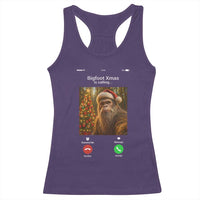 Funny Bigfoot Christmas Racerback Tank Top Sasquatch Video Call Meme - Wonder Print Shop