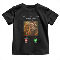 Funny Bigfoot Christmas Toddler T Shirt Sasquatch Video Call Meme - Wonder Print Shop