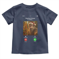 Funny Bigfoot Christmas Toddler T Shirt Sasquatch Video Call Meme - Wonder Print Shop
