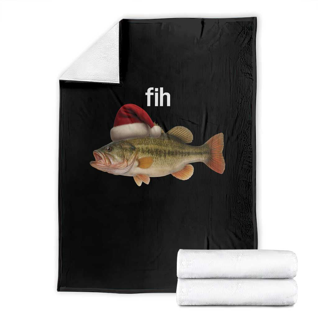 Funny Misspelled Fish Christmas Meme Throw Blanket - Wonder Print Shop