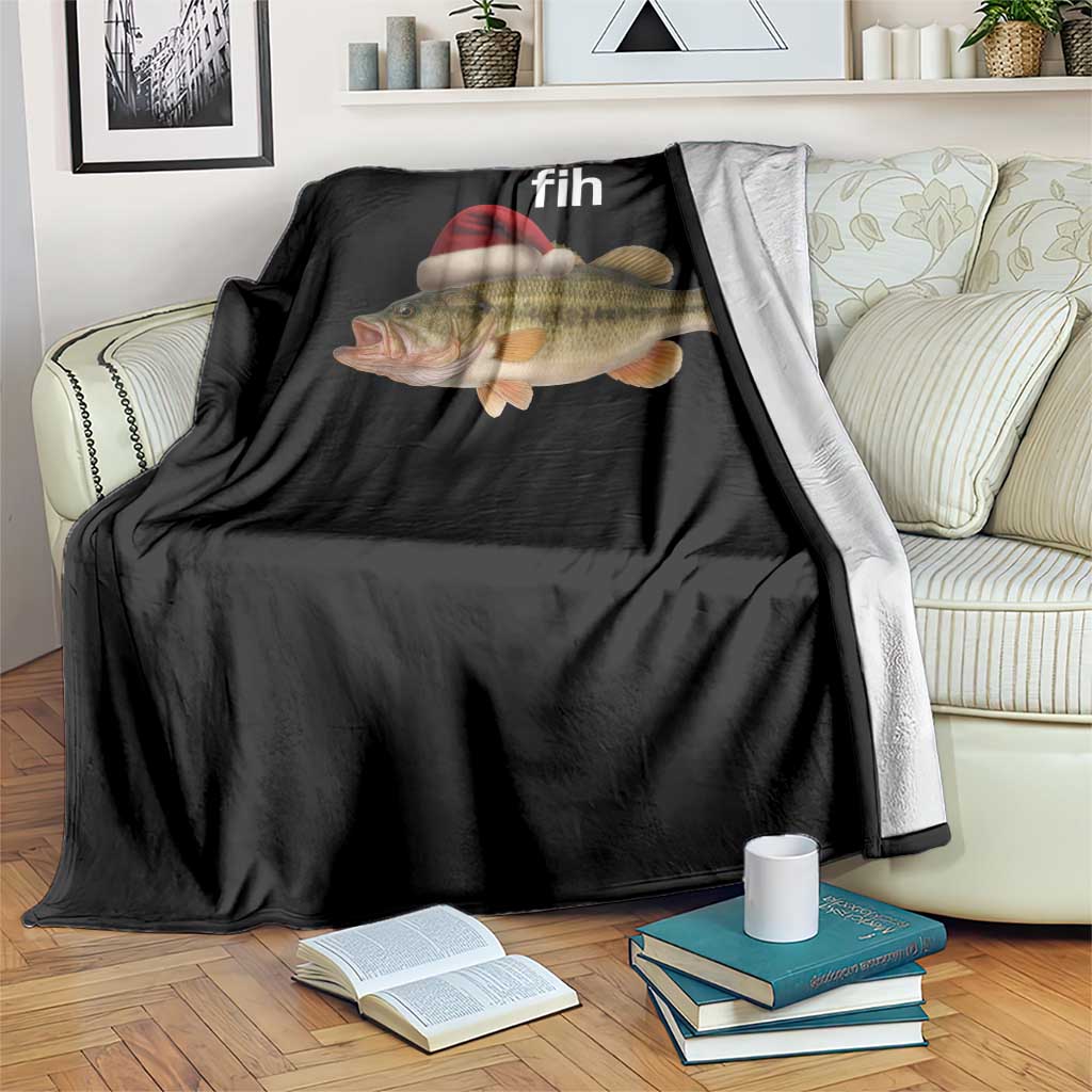 Funny Misspelled Fish Christmas Meme Throw Blanket - Wonder Print Shop