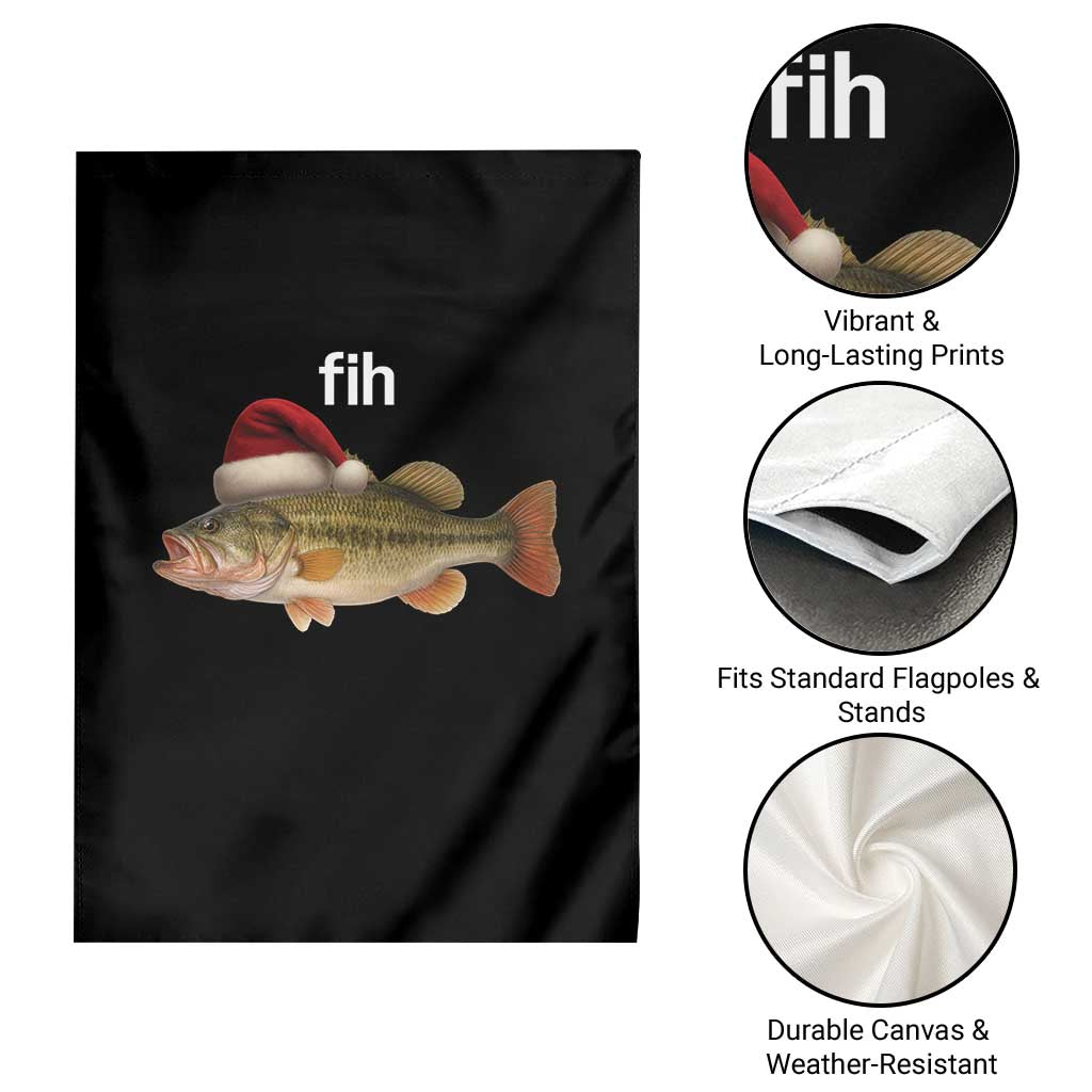 Funny Misspelled Fish Christmas Meme Garden Flag - Wonder Print Shop