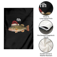 Funny Misspelled Fish Christmas Meme Garden Flag - Wonder Print Shop