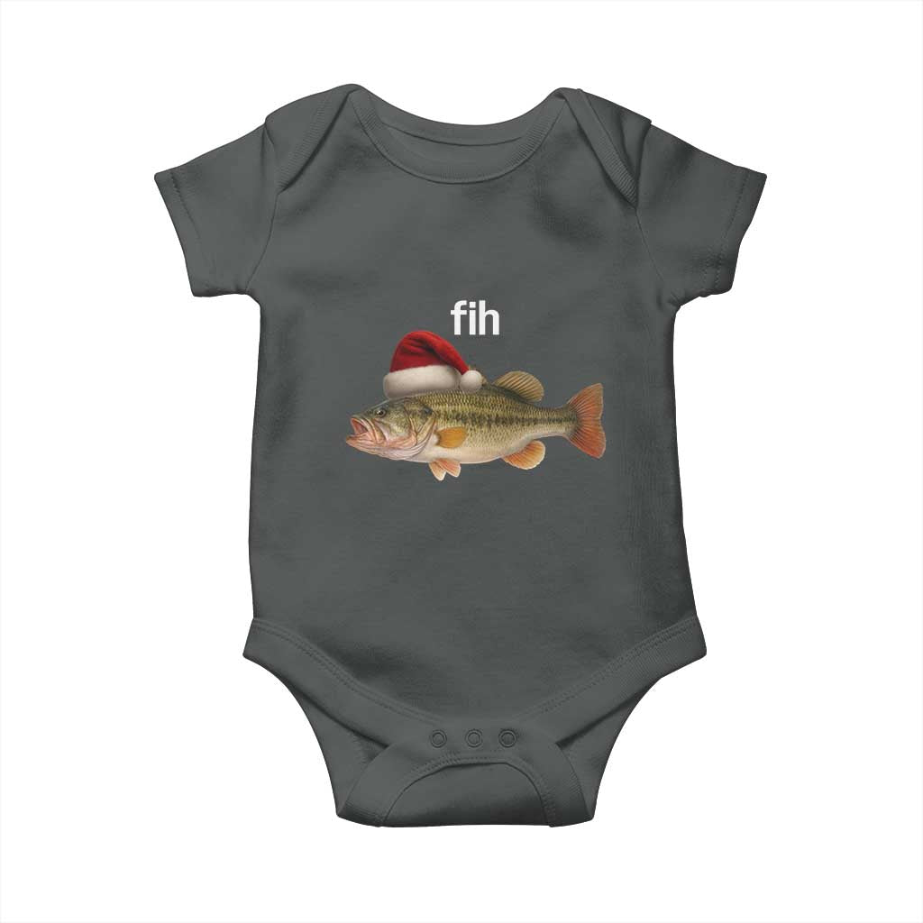 Funny Misspelled Fish Christmas Meme Baby Onesie - Wonder Print Shop