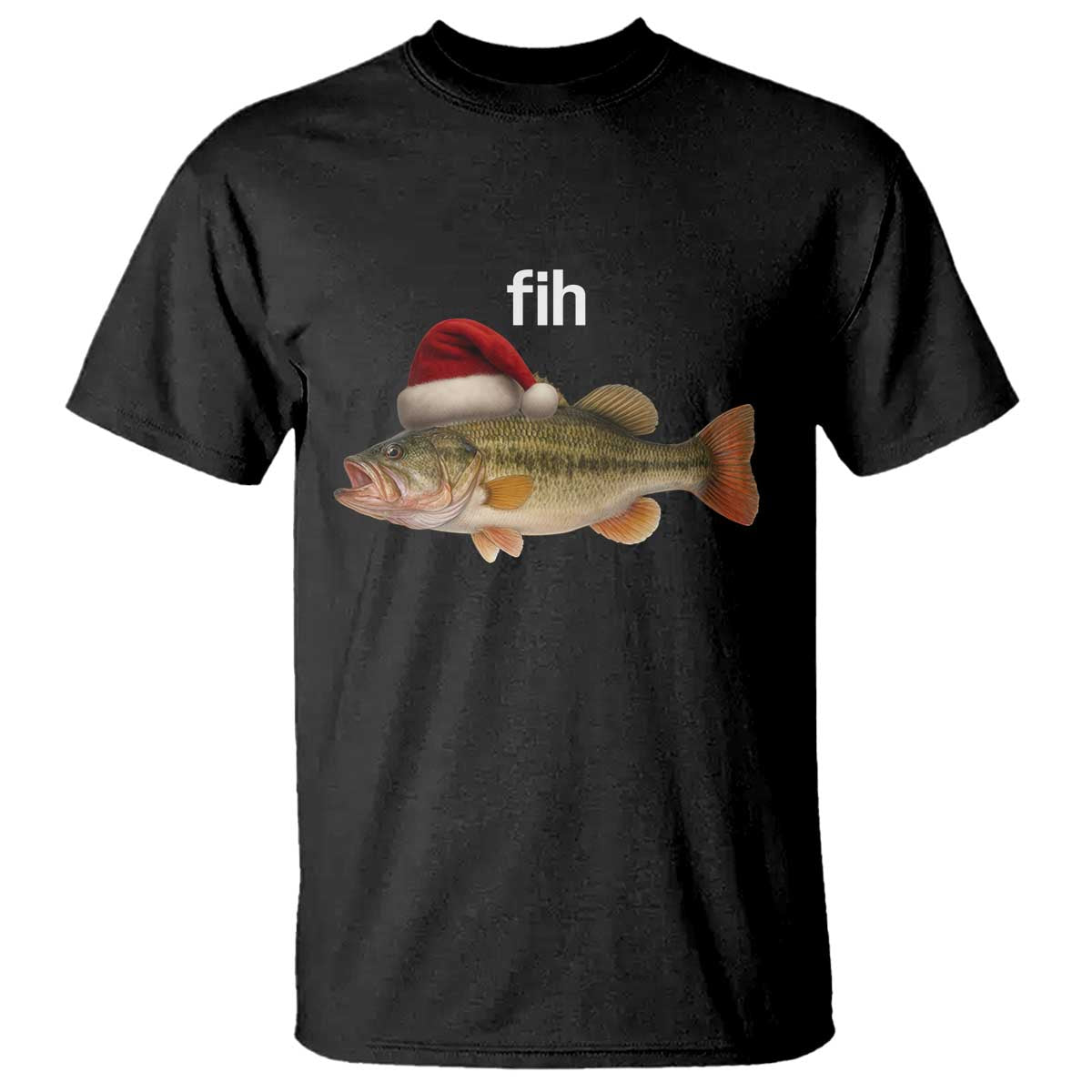 Funny Misspelled Fish Christmas Meme T Shirt - Wonder Print Shop