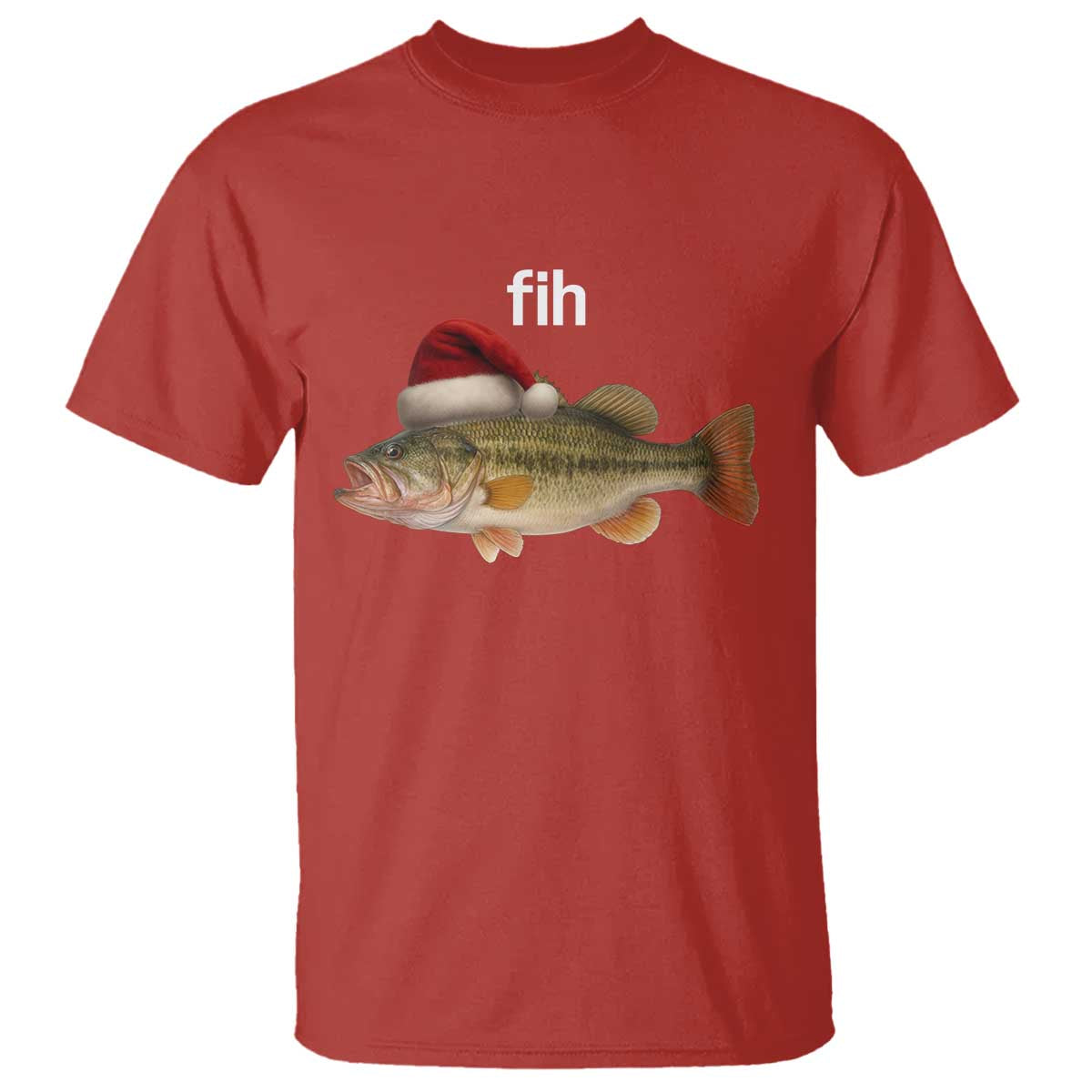 Funny Misspelled Fish Christmas Meme T Shirt - Wonder Print Shop