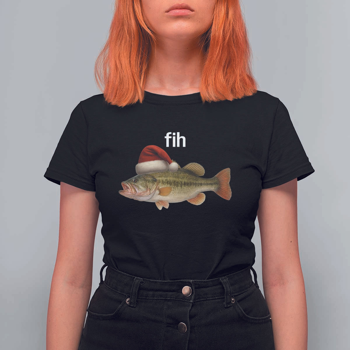 Funny Misspelled Fish Christmas Meme T Shirt For Women - Wonder Print Shop