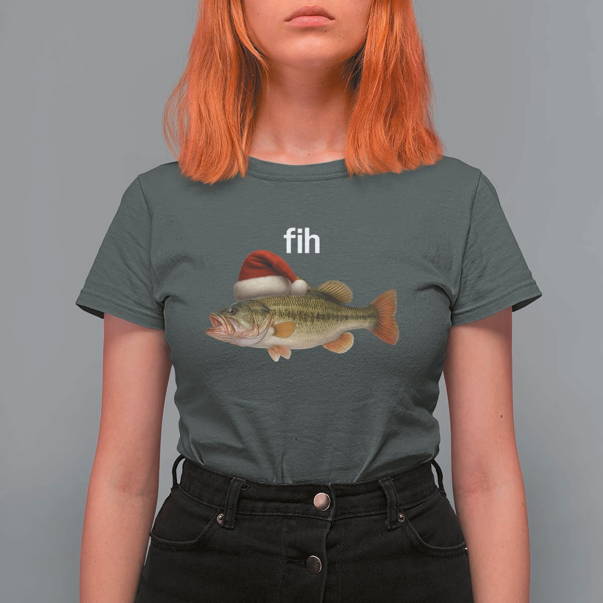Funny Misspelled Fish Christmas Meme T Shirt For Women - Wonder Print Shop