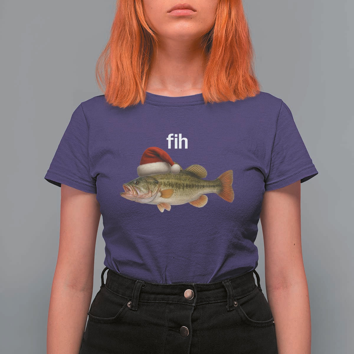 Funny Misspelled Fish Christmas Meme T Shirt For Women - Wonder Print Shop
