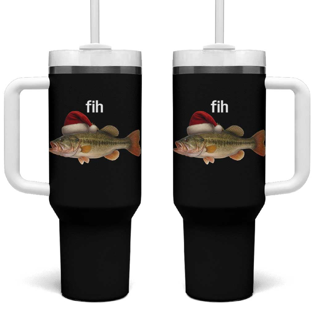 Funny Misspelled Fish Christmas Meme Tumbler With Handle - Wonder Print Shop