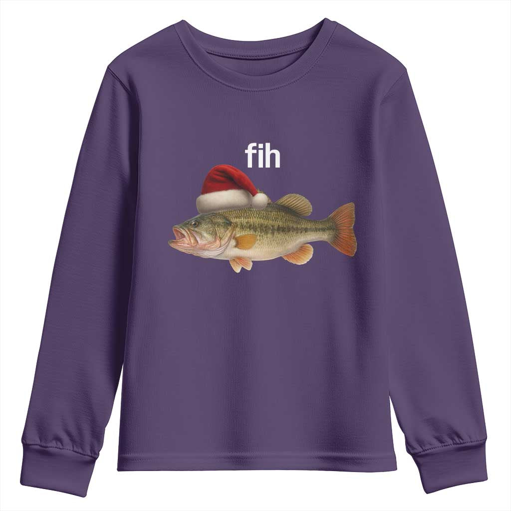 Funny Misspelled Fish Christmas Meme Youth Sweatshirt - Wonder Print Shop