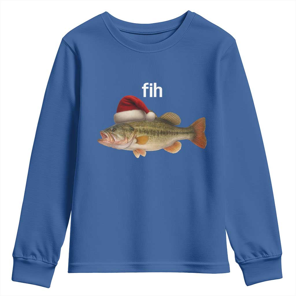 Funny Misspelled Fish Christmas Meme Youth Sweatshirt - Wonder Print Shop