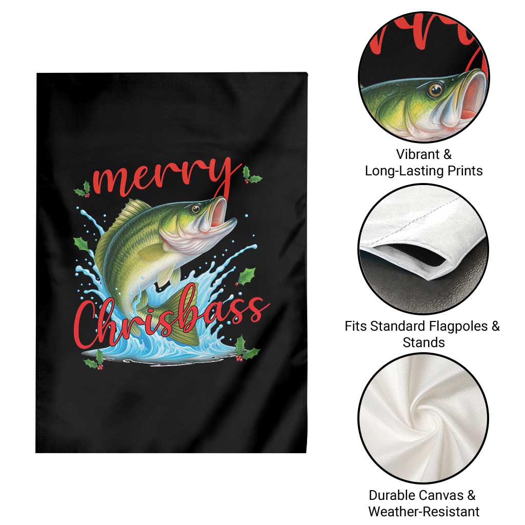 Bass Fish Christmas Garden Flag Merry Chrisbass - Wonder Print Shop