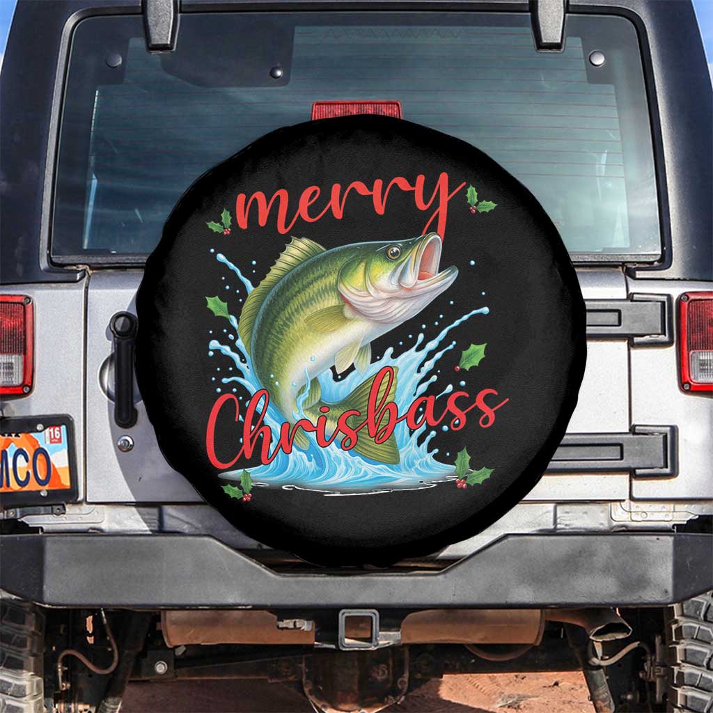 Bass Fish Christmas Spare Tire Cover Merry Chrisbass - Wonder Print Shop