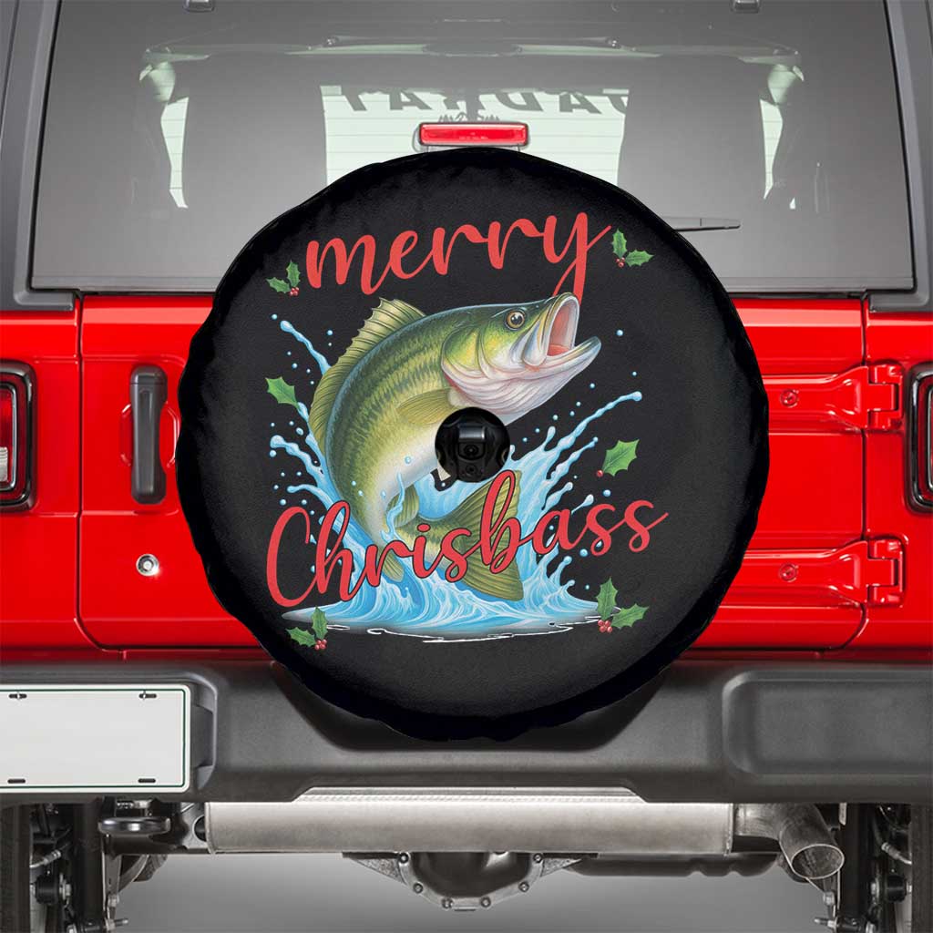 Bass Fish Christmas Spare Tire Cover Merry Chrisbass - Wonder Print Shop