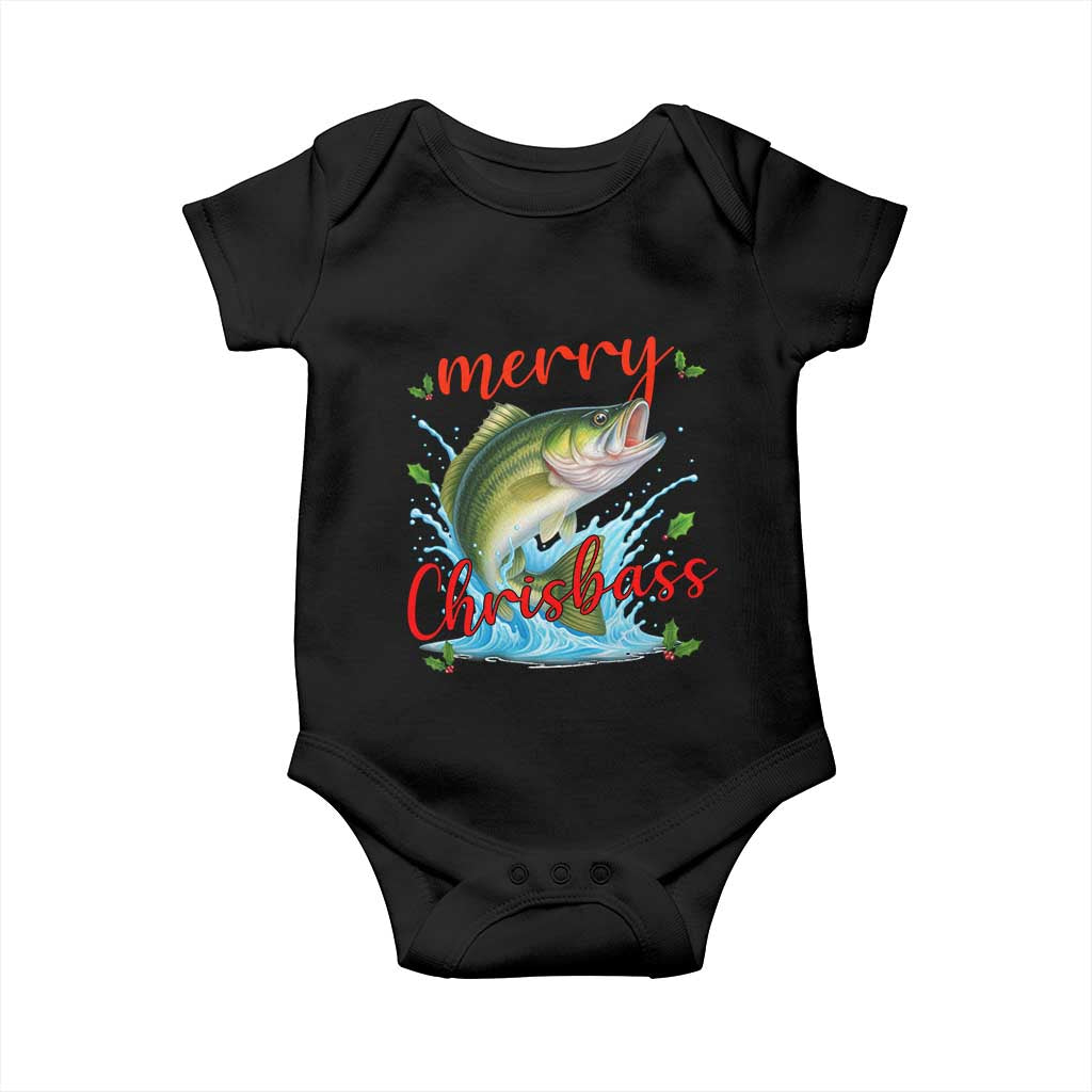 Bass Fish Christmas Baby Onesie Merry Chrisbass - Wonder Print Shop