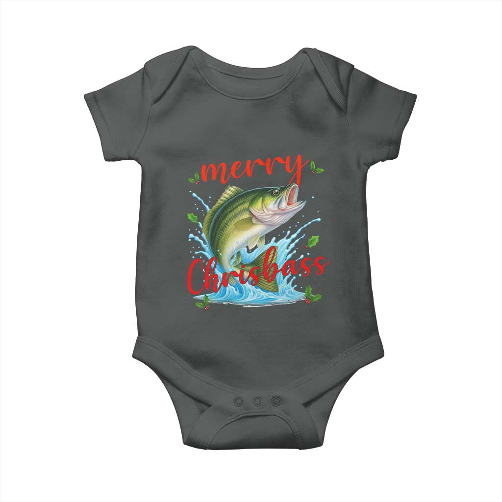 Bass Fish Christmas Baby Onesie Merry Chrisbass - Wonder Print Shop
