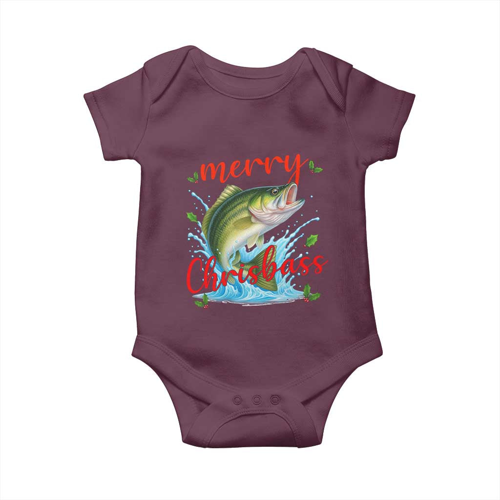 Bass Fish Christmas Baby Onesie Merry Chrisbass - Wonder Print Shop