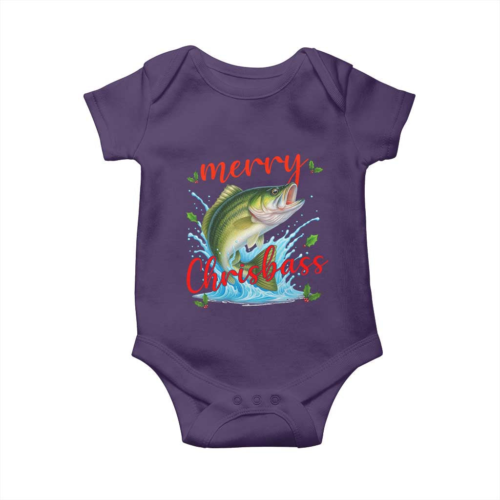 Bass Fish Christmas Baby Onesie Merry Chrisbass - Wonder Print Shop