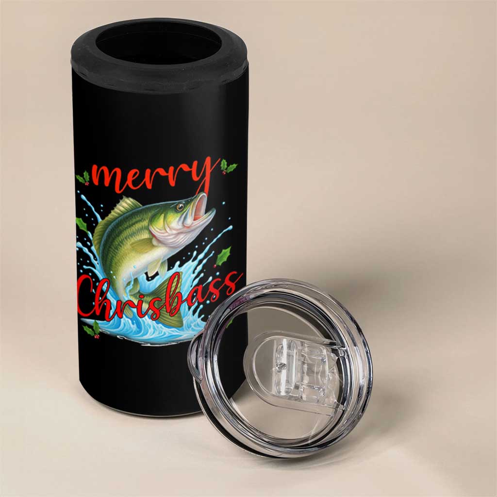 Bass Fish Christmas 4 in 1 Can Cooler Tumbler Merry Chrisbass - Wonder Print Shop