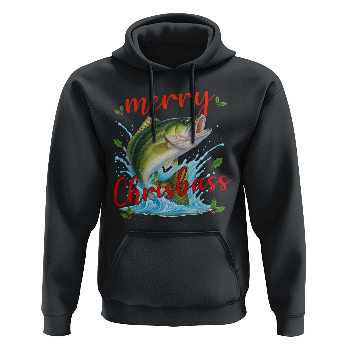 Bass Fish Christmas Hoodie Merry Chrisbass - Wonder Print Shop